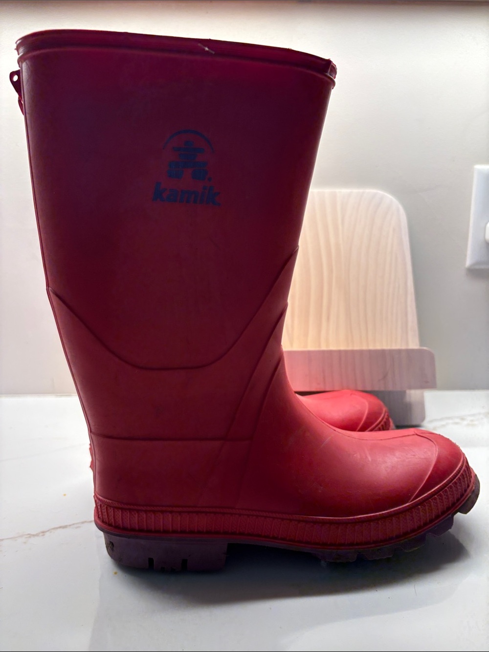 Kamik Red/Pink Children's Rubber Rain Boots